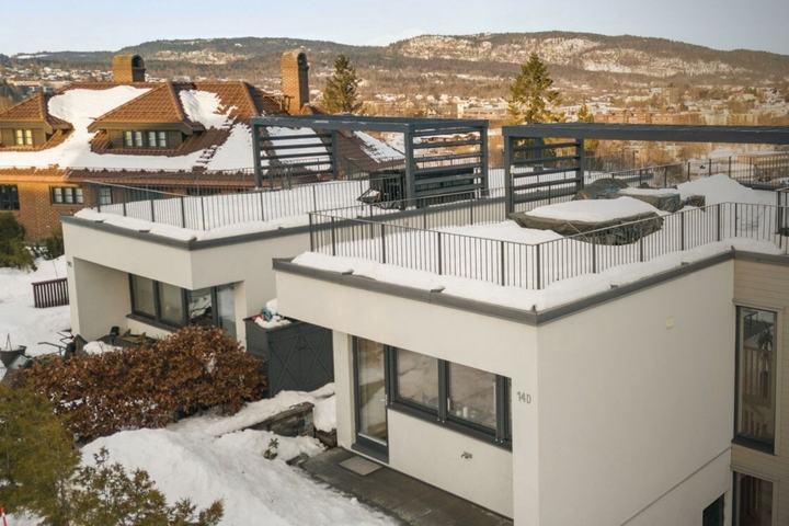 Roof terraces over the fjord, 4 apartment blocks, Asker · Norway
