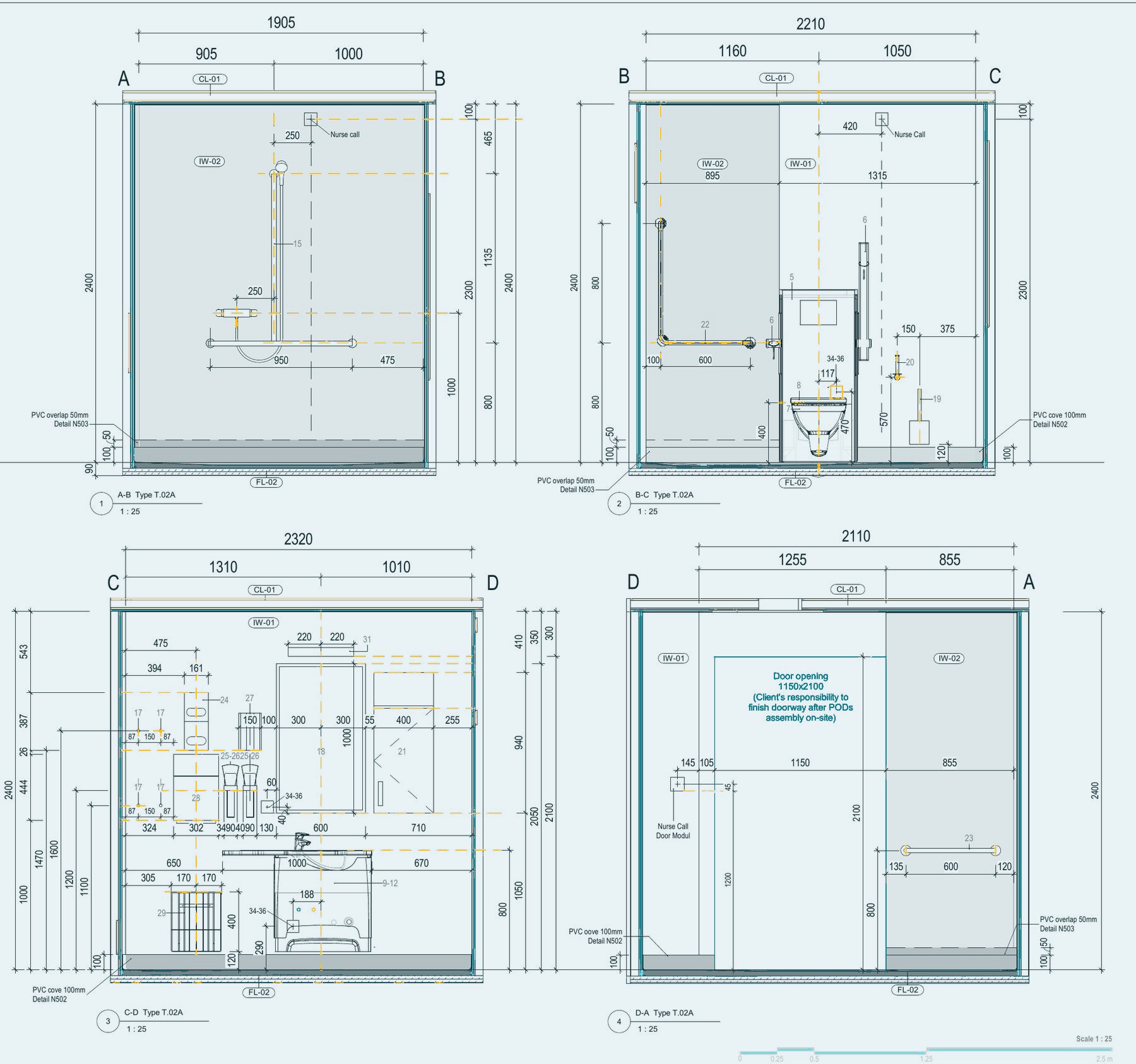 T.02A type elevations